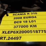 2008 Scania R310 EURO4 DC9 18 L01 engine