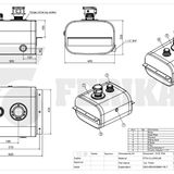 Hydraulic oil tank 70L 330x480x500 for fitting in the frame - 330x480x500