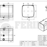 Fuel tank DAF 500L 700x700x1100 - 1681827, 1617170, 1949909