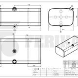 Fuel tank Iveco 400L 480x670x1420 - 480x670x1420
