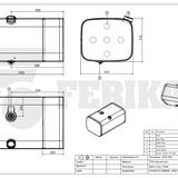 Fuel tank MAN 300L 515x615x1050 - 81122016584, 81122016129, 81122006313, 81122015552, 81122016285, 85122016114, 81122015334