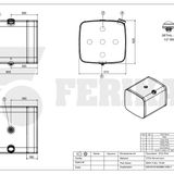 Fuel tank MAN 300L 620x675x800 - 81122015813, 81122015547, 82122011502, 81122015654, 81122015537, 81122015640, 81122015565