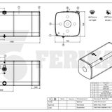 Fuel tank MAN 710L 700x700x1580 - 81122015877, 81122015900, 81122015875, 81122015899, 81122015876, 81122016765, 81122016948