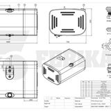 Fuel tank for Scania 300L 505x700x1000 - 1361698, 1424271, 1902142, 2371389