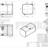 Fuel tank for Scania 500L 670x700x1265 - 1369744, 1423689, 1517307, 1871190